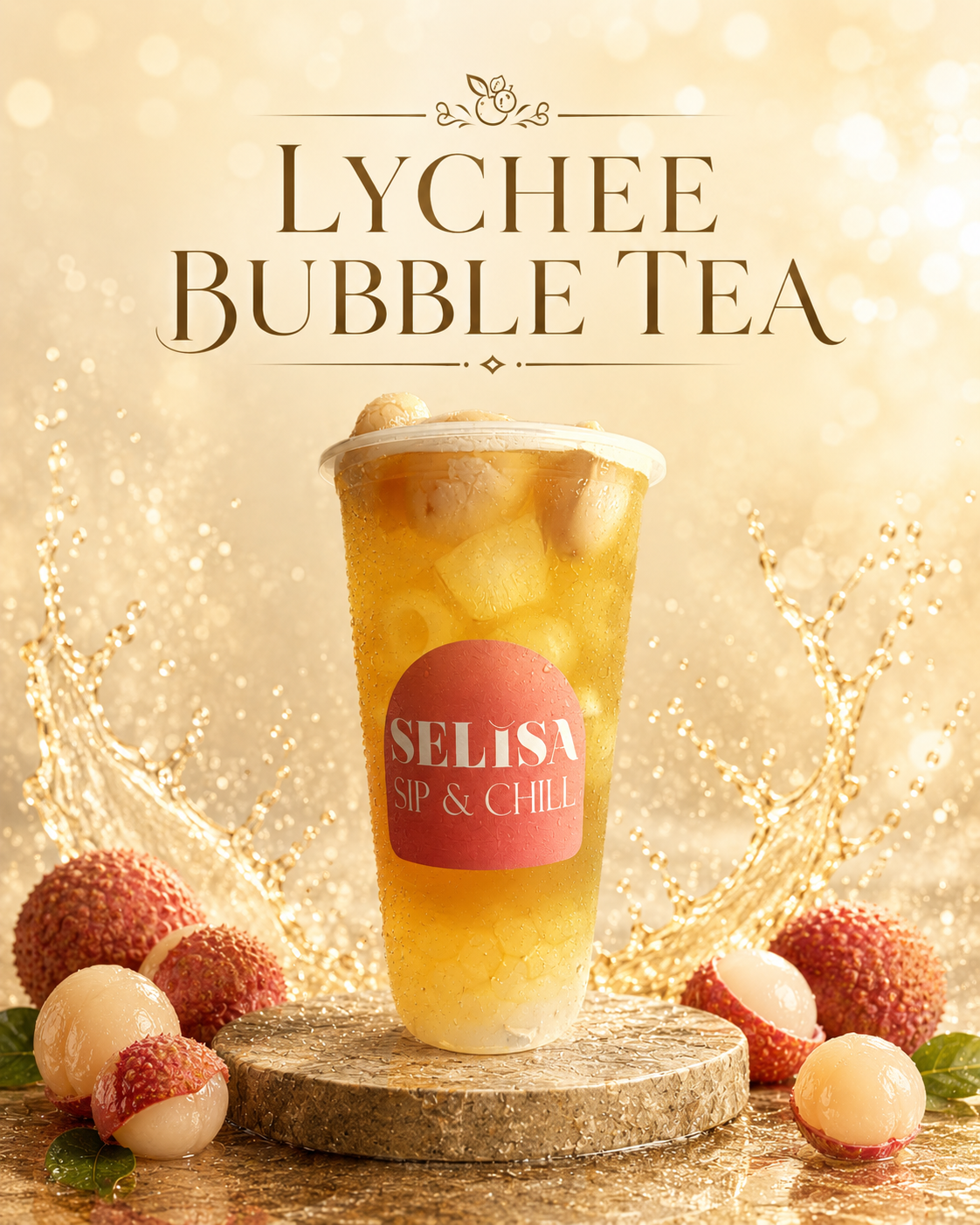 lychee bubble tea